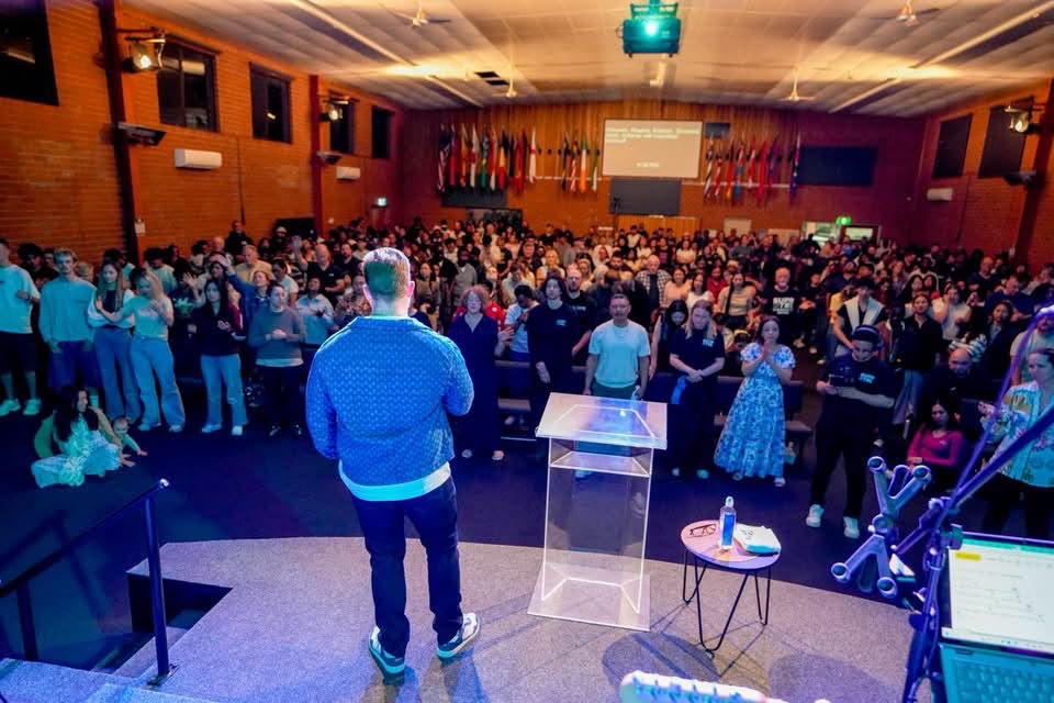 Revival crowd at a TSNL Church Melbourne revival service
