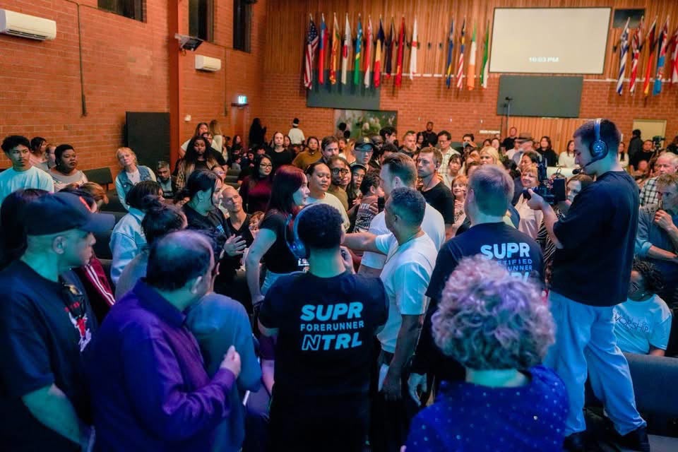 Ministry team at a TSNL Church Melbourne revival service